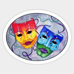 Comedy and Tragedy Sticker